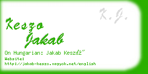 keszo jakab business card